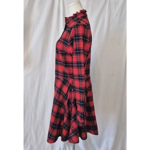Kiel James Patrick Plaid Cozy Cabin Flannel Apple Pie Skillet Shirt Dress Large - Picture 4 of 7
